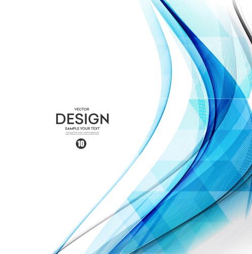 Abstract blue wavy water background Royalty Free Vector