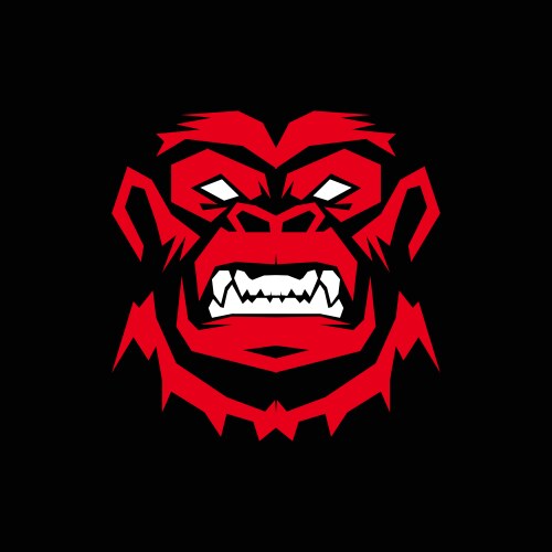 Head monkey logo Royalty Free Vector Image - VectorStock