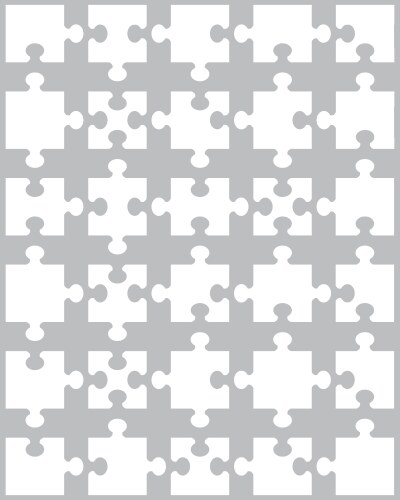 White jigsaw puzzle Royalty Free Vector Image - VectorStock