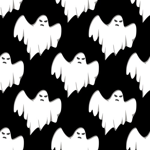 Halloween ghost seamless pattern Royalty Free Vector Image