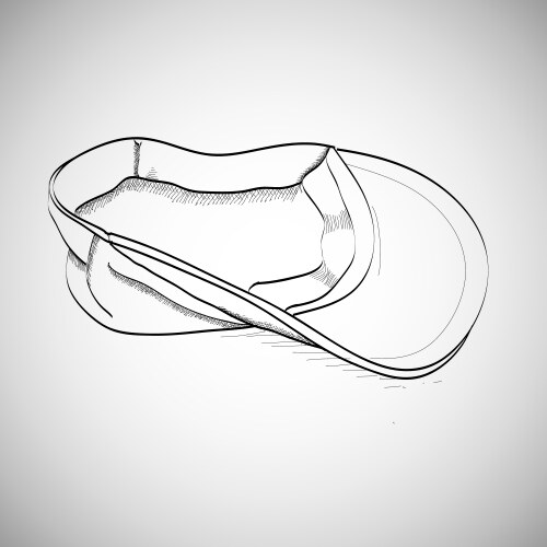 Lying Baseball Cap Sketch Vector Image