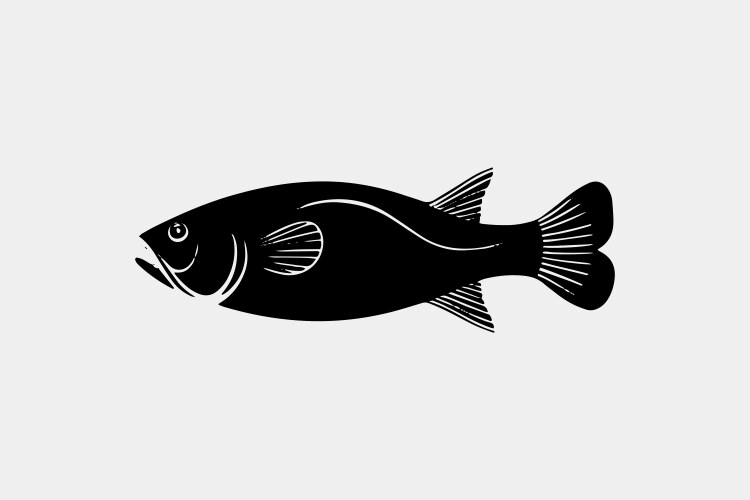 fish silhouette vector image