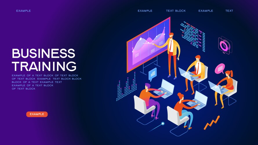 Business conference web banner Vector Image
