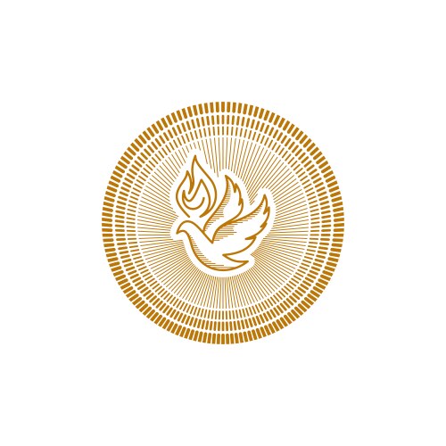 Dove and the flame Vector Image