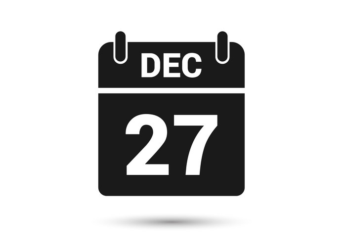 December 27 calendar Vector Images & Graphics for Commercial Use ...