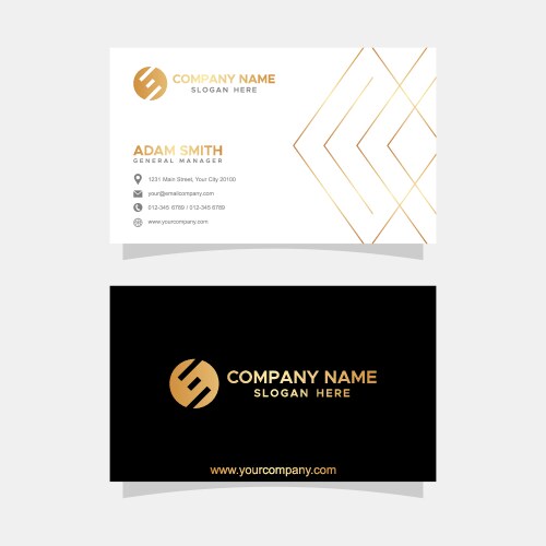 Modern business card template vector image