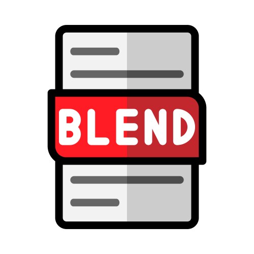 Blend file type flat icons document files format vector image