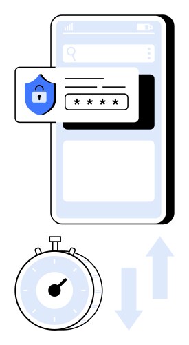 Mobile security authentication with password input vector image