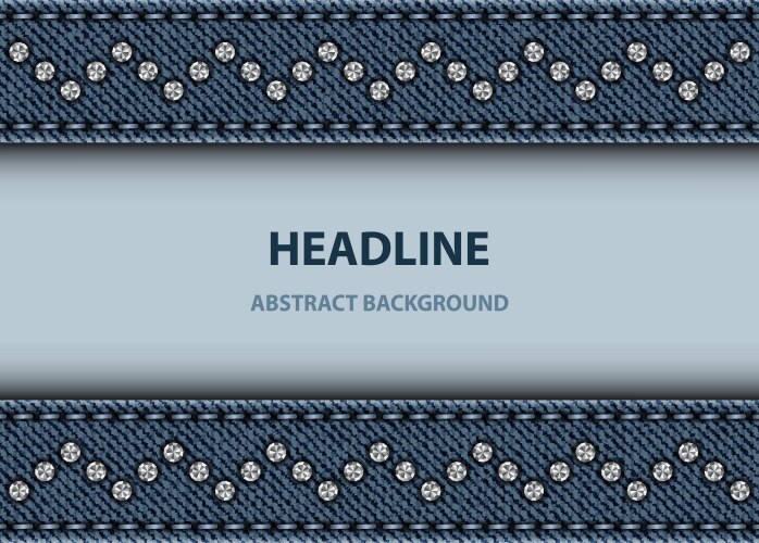 Jeans stripe with spangles Royalty Free Vector Image