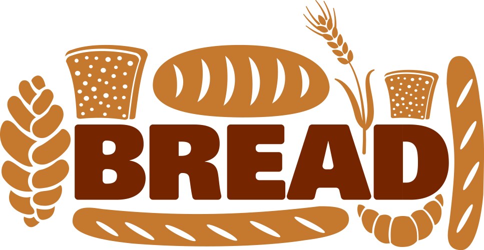Logo of bread Royalty Free Vector Image - VectorStock
