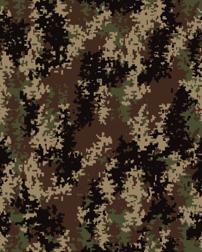 Pixel camouflage stealth black seamless pattern Vector Image