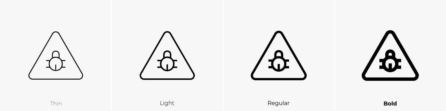 Fault icon thin light regular and bold style Vector Image