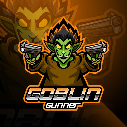 Goblin esport mascot logo design Vector Image