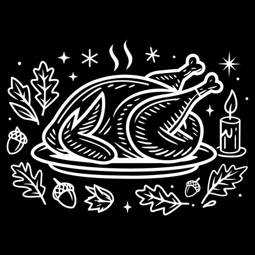 Roasted Turkey Clip Art Vector Image