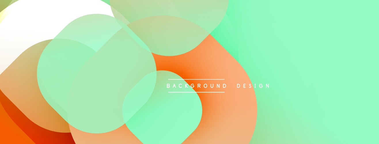 Abstract shapes overlap creating vibrant color vector image