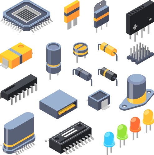 Component Sticker Isometric Electronic Stickers - Components – Royalty-Free Vector ...