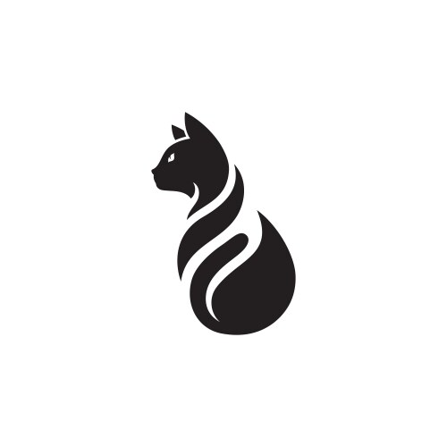 Two cats facing each other on white background – Royalty-Free Vector ...