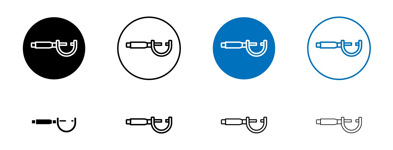 Micrometer icon set Royalty Free Vector Image - VectorStock