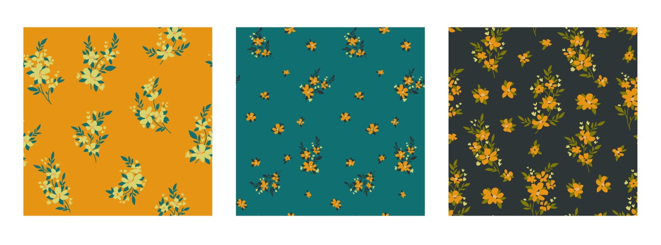 design of spring print with flowers for textile vector