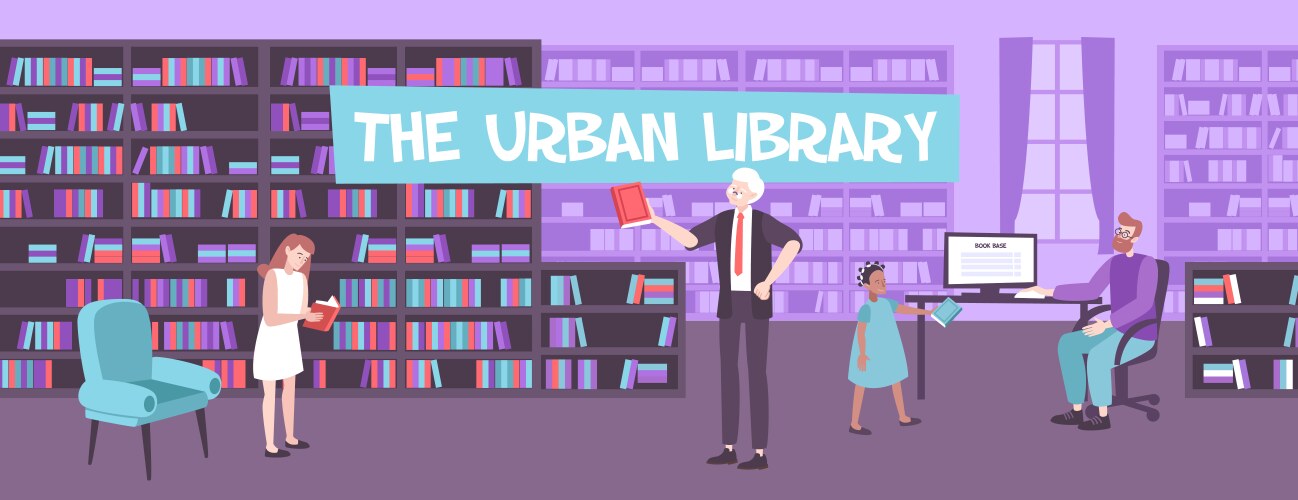 Library Royalty Free Vector Image - VectorStock