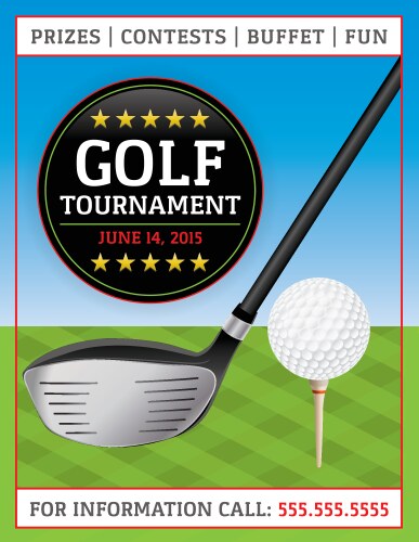 Golf Tournament Flyer Vector Image