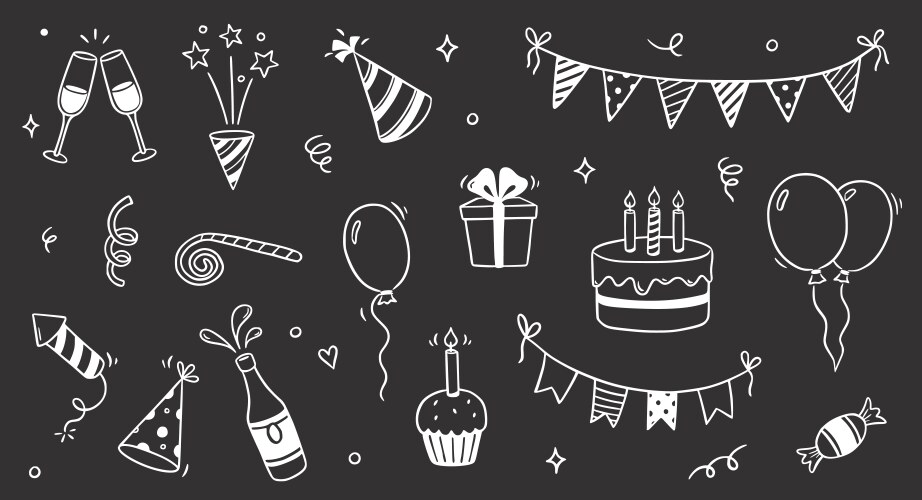 Happy Birthday Chalkboard Vector Images (over 400)