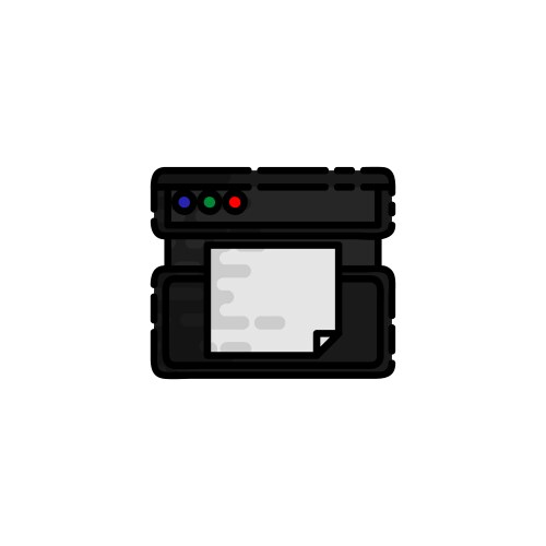 Polygraphy flat icon Royalty Free Vector Image