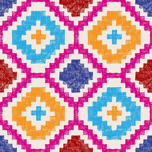 Carpet ethnic tribal pattern art ikat – Royalty-Free Vector | VectorStock