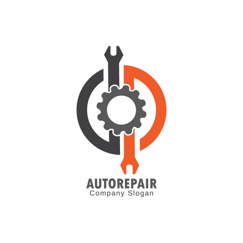 Auto Repair Garage Logo Concept Royalty Free Vector Image
