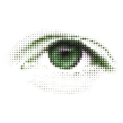 Eye Effects Vector Halftone effect realistic human eye dotted Vector Image