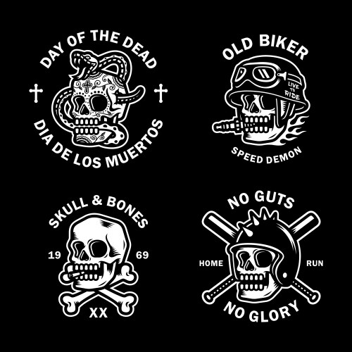 Day of the Dead Skull Logo Vector Image