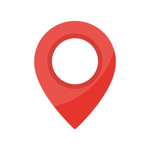 Red Location Pointer Icon - GPS Marker vector image