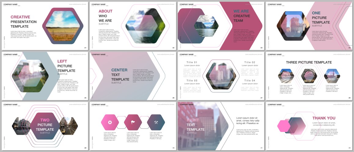 Minimal presentations design portfolio vector image