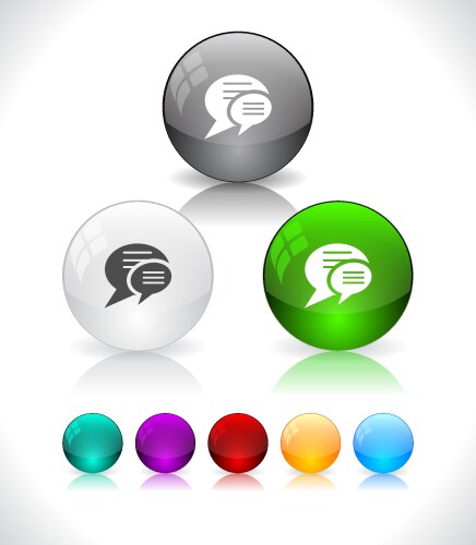 glossy colorful abstract glass balls vector