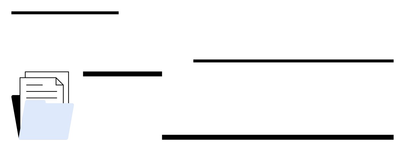 Files in a folder with horizontal elements vector image