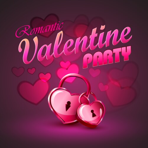 Valentine red hearts Royalty Free Vector Image