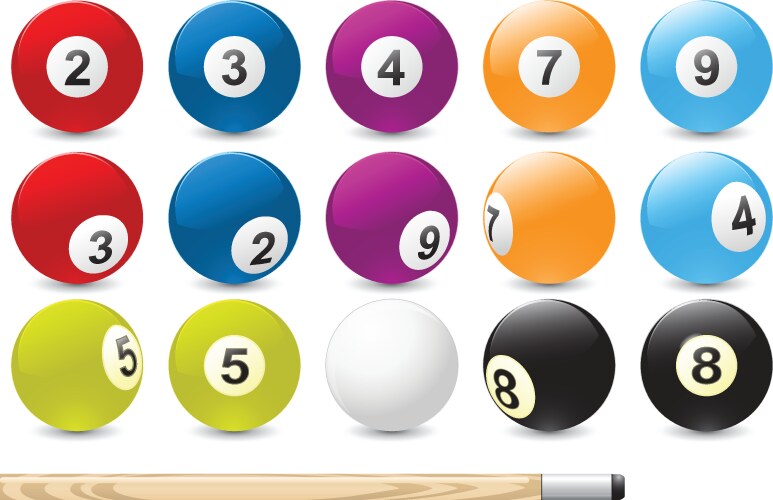 Billiards balls Royalty Free Vector Image - VectorStock