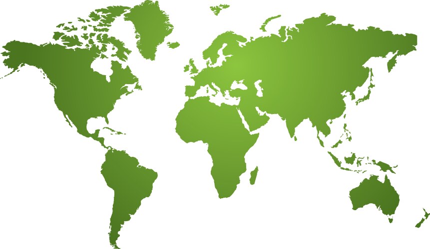 world map green vector image vector image