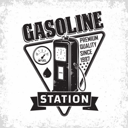 Vintage Gas Station Emblem Vector Image