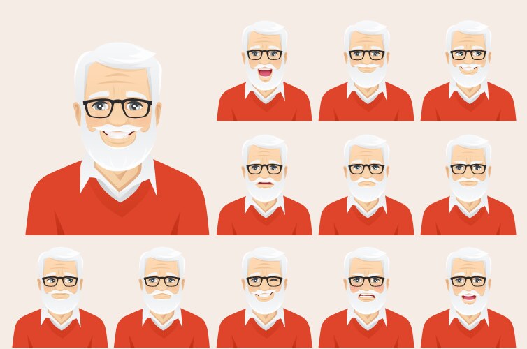 Man emotion set Royalty Free Vector Image - VectorStock