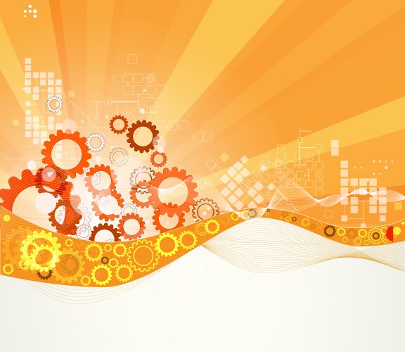 Abstract retro digital computer technology Vector Image