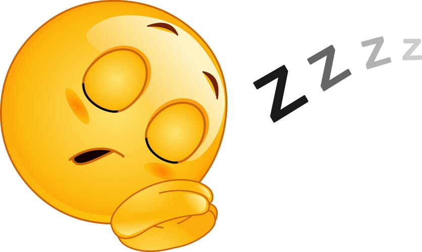 sleeping emoticon vector image vector image