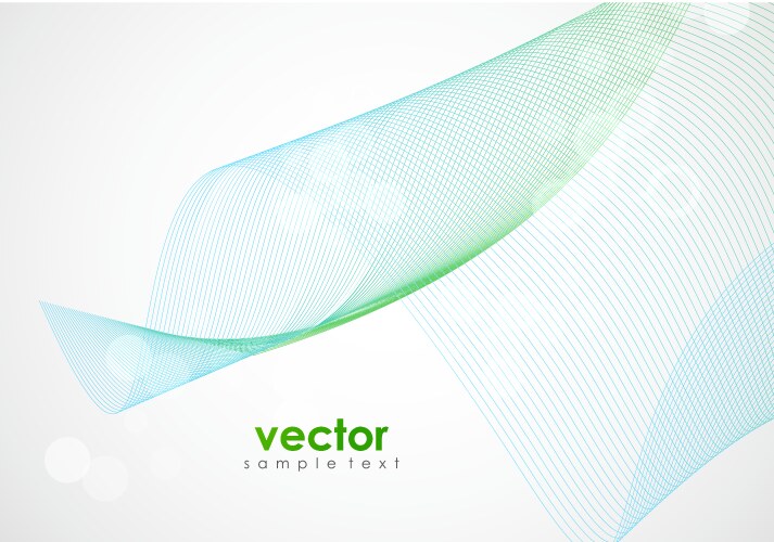 Abstract waving background with blue and green Vector Image