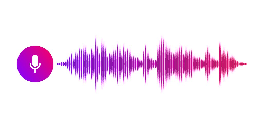 Voice message bubble audio chat or messenger vector image