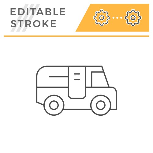 van line icon vector image