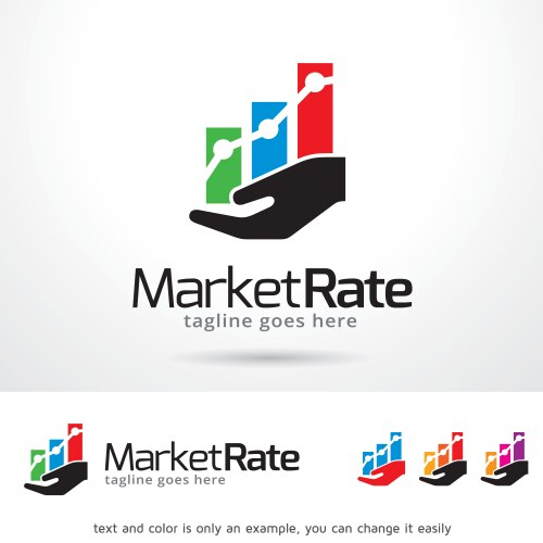 market rate logo template vector