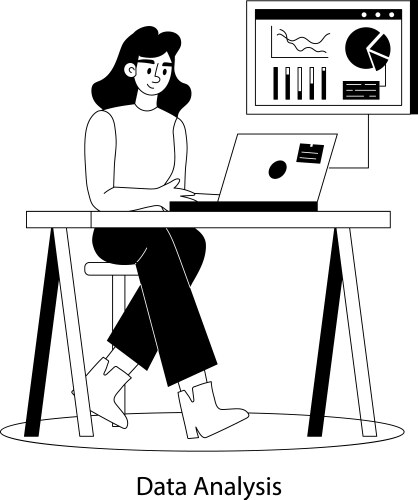 Data analyst Royalty Free Vector Image - VectorStock