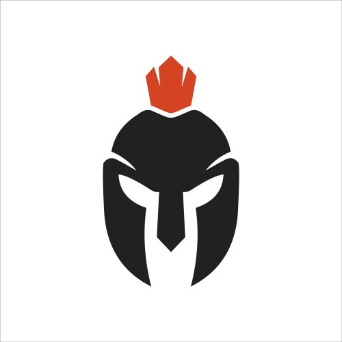 Spartan logo and design helmet head Vector Image