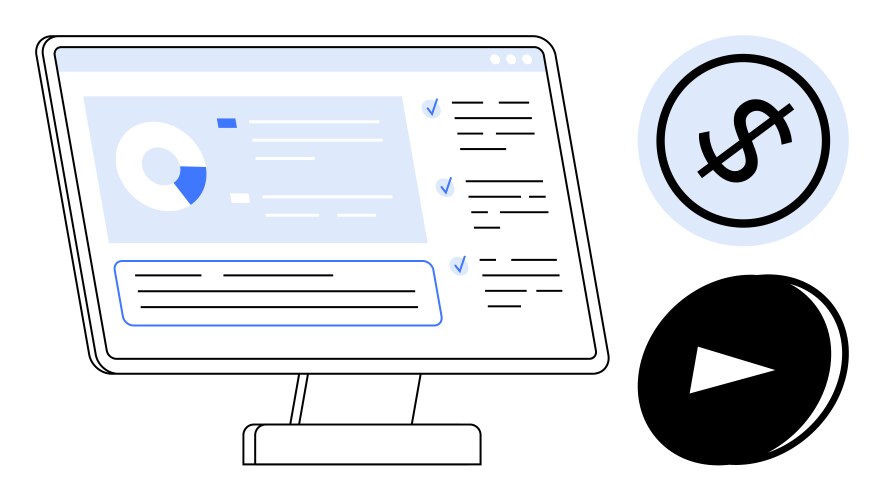 Data dashboard with analytics task checklist vector image