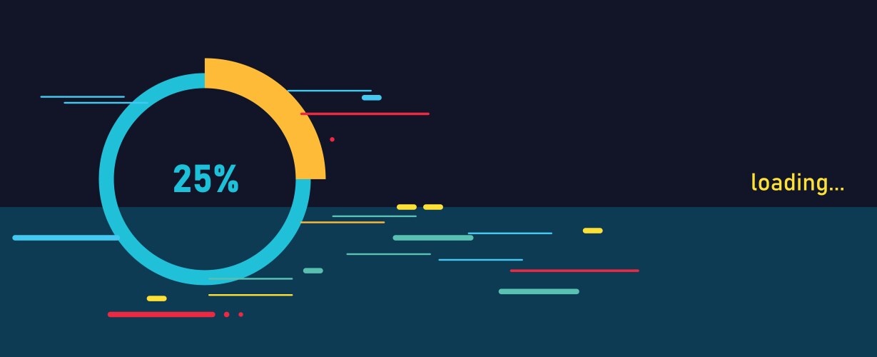 Loading bar concept progress data for upload vector image
